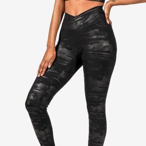 Jed North Flow Crossover Leggings - Black Brush Size Medium